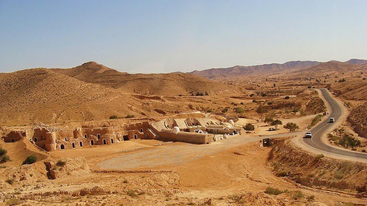 Great Mosque of Kairouan, Chebika mountain oasis, Chott El Jerid salt lake