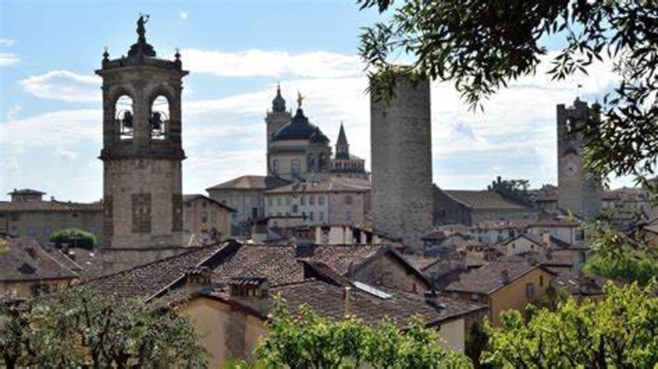Bergamo's old town, Church of Santa Maria Maggiore, Chapel Colleoni, old medieval towers