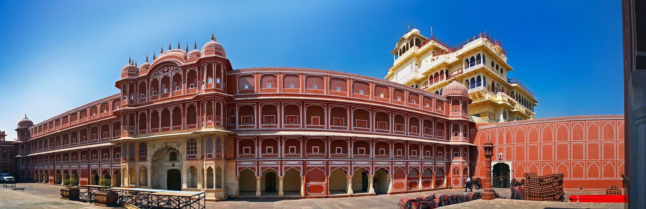 Taj Mahal, Agra Fort, Fatehpur Sikri courtyards, Amber Fort ramparts