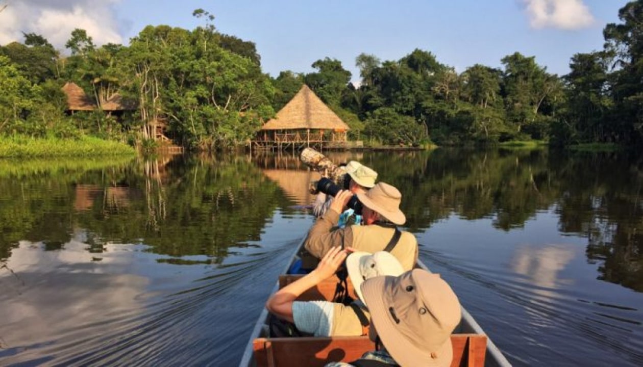Limoncocha Biological Reserve lagoon, the Napo River from Coca to Nuevo Rocafuerte, Jatuncocha Lagoon, Cocaya and pink river dolphins