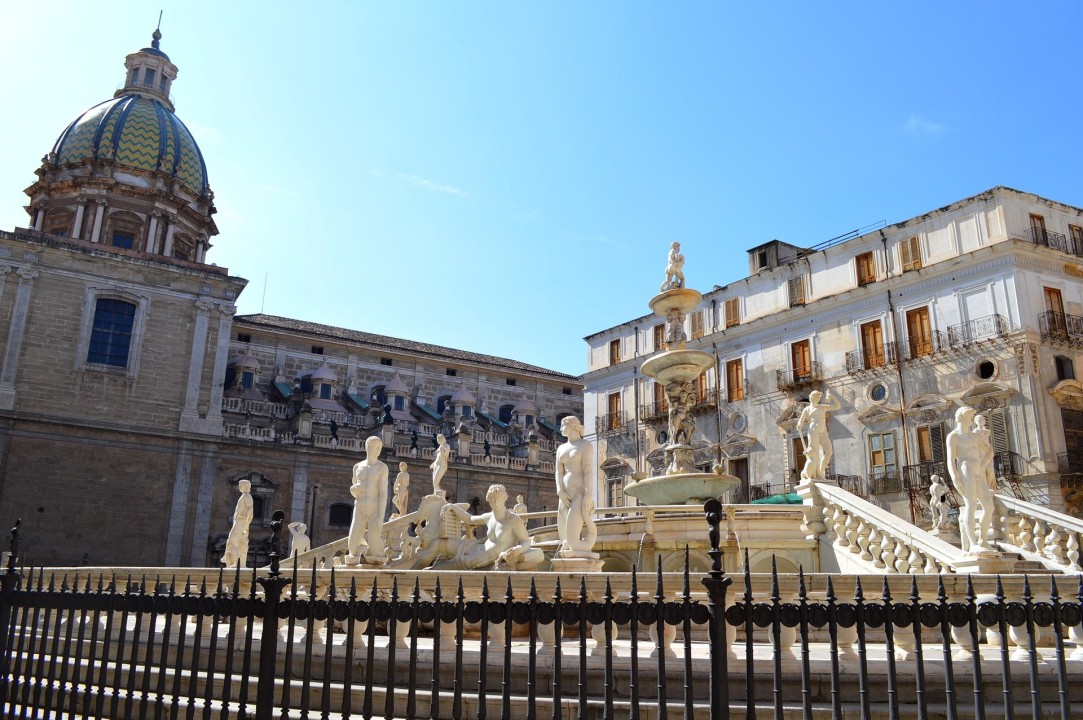 Palermo Cathedral, Fontana Pretoria, Piazza Bellini, Palermo
