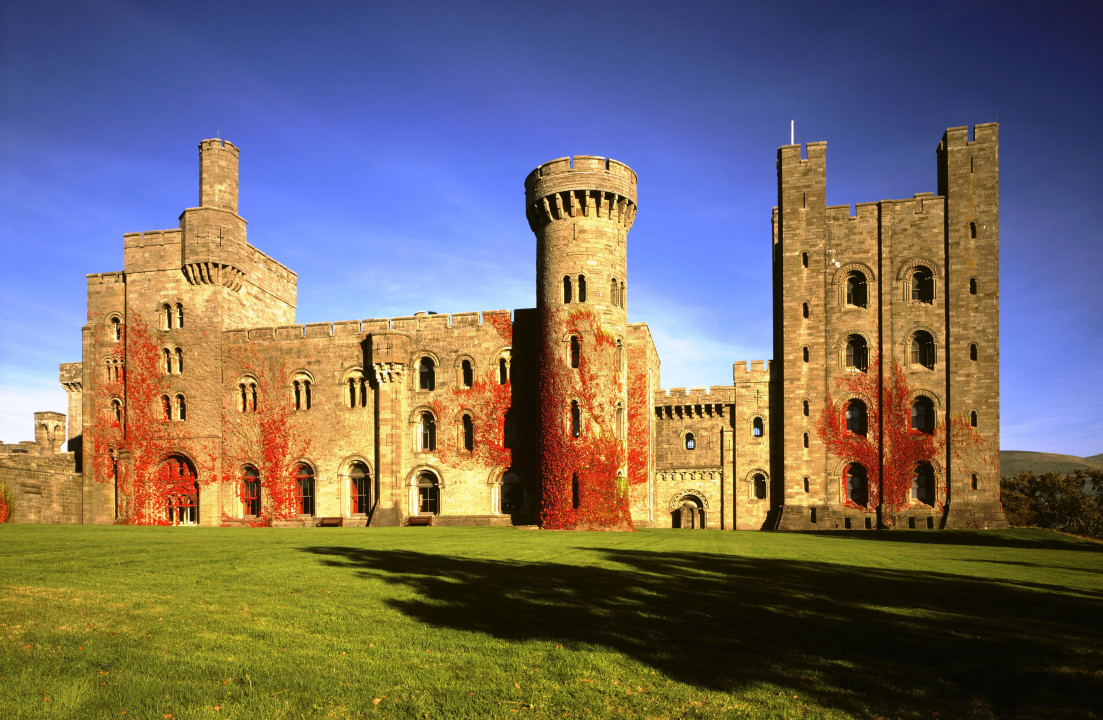 Penrhyn Castle, Menai Suspension Bridge, St Tysilio's Church Island