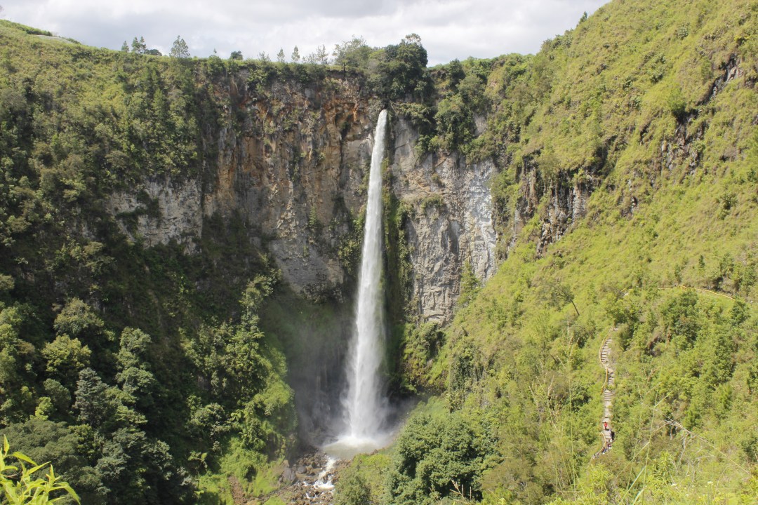 Sidamanik tea plantation, Lake Toba and Samosir Island, Bukit Holbung viewpoint, Sipisopiso Waterfall