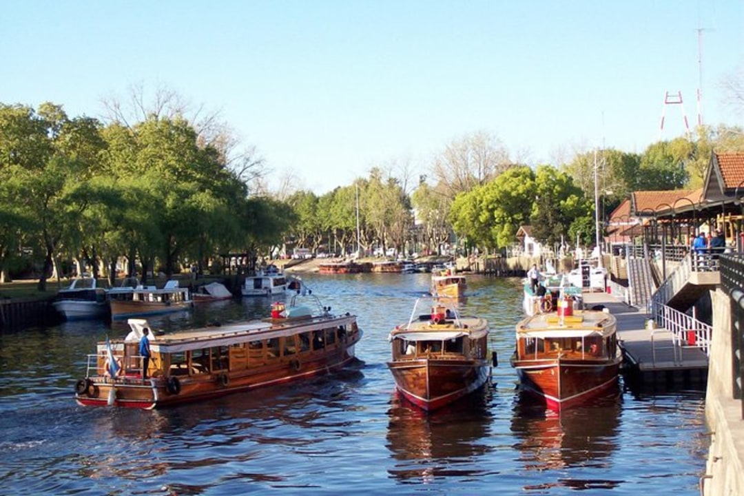 San Isidro historic district, Tigre waterfront and summer houses, Paraná Delta waterways, Puerto de Frutos market