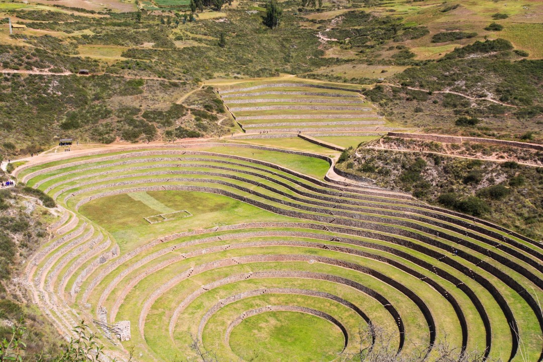 Moray terraced circular depressions, Salineras salt pans, Chinchero district