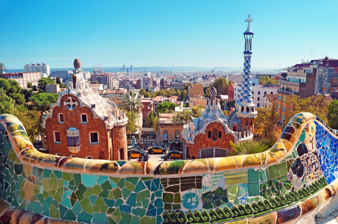 Park Güell terraces, La Sagrada Família exterior, Montjuïc Hill, Montserrat basilica