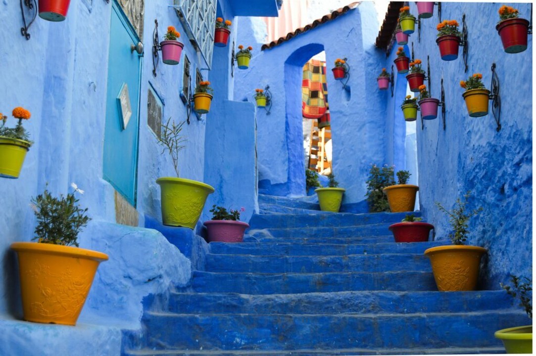 Chefchaouen's blue alleyways, Al Hoceima's cliffs and beaches, Volubilis Roman mosaics, Jemaa el-Fnaa at dusk