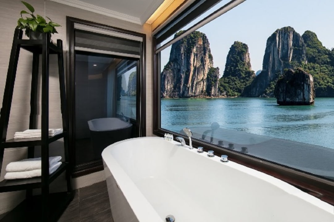 Lan Ha Bay, Ha Long Bay, sundeck sunrise, LeOpera Restaurant