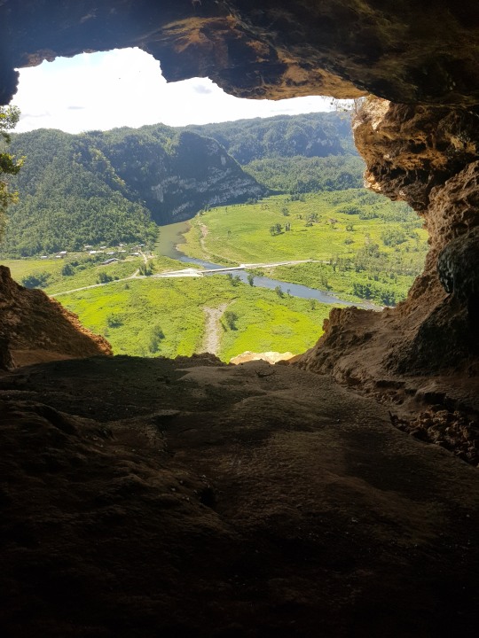 Cueva Ventana limestone cliff, Arecibo Observatory, Arecibo Valley views