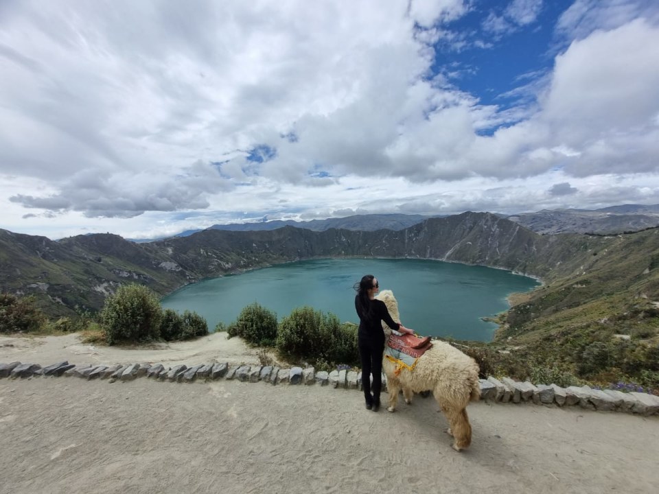 Turquoise Quilotoa Crater Lake, Zumbahua Indigenous Market, Andean highlands