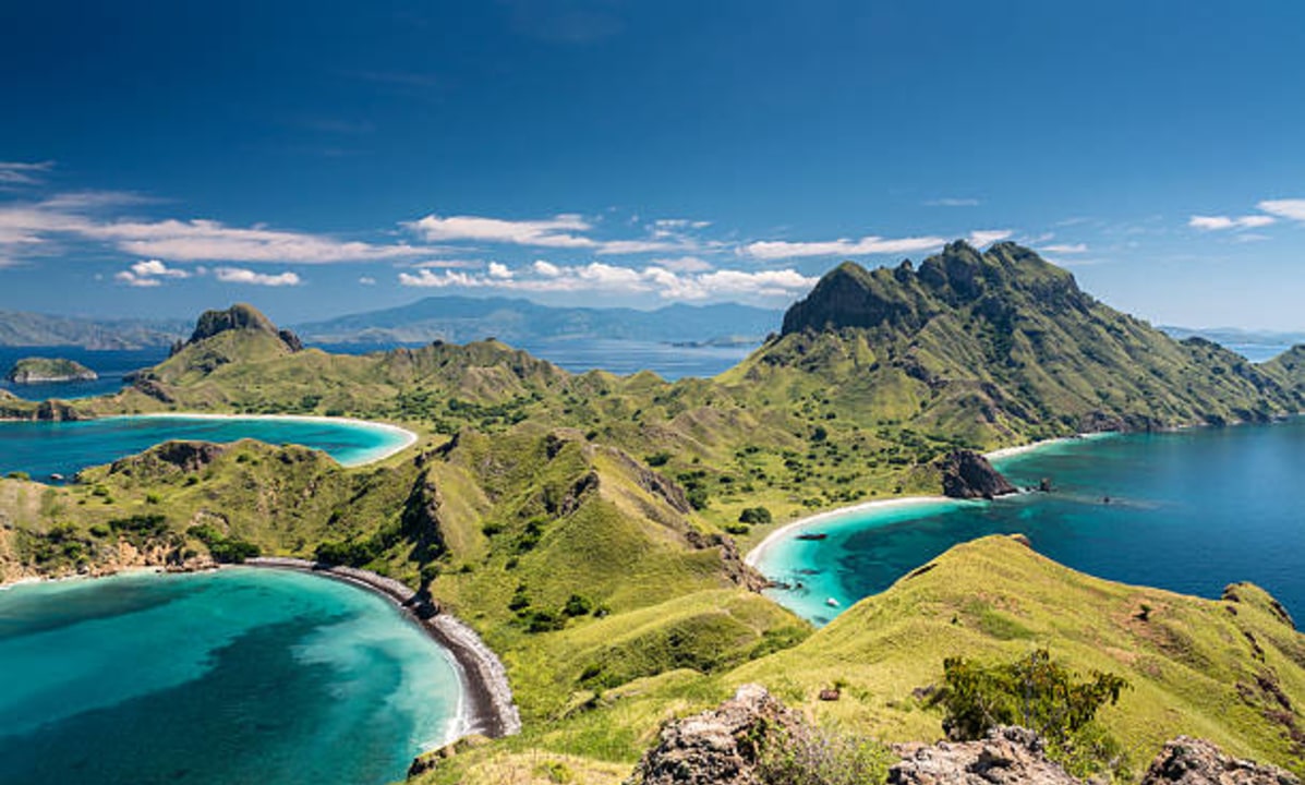 Kelimutu three coloured lakes, Komodo Island dragon habitat, Riung Marine Park coral reefs