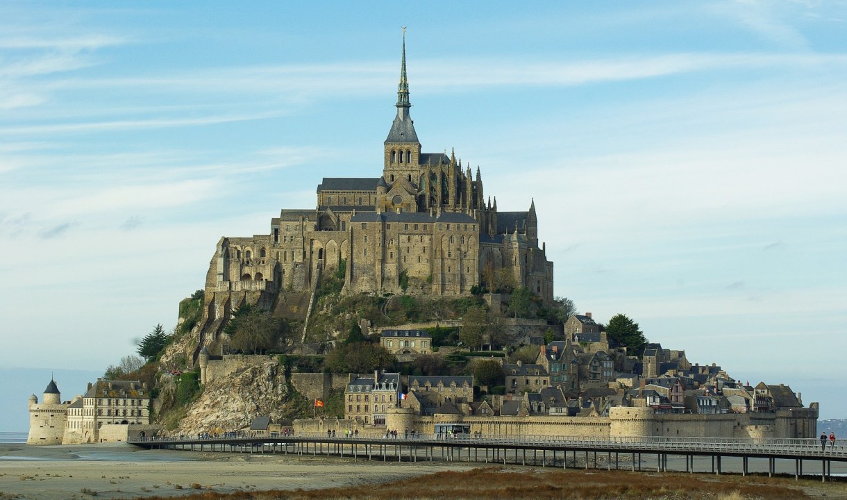 Mont Saint Michel Abbey, Mont-Saint-Michel island, Rennes, Paris