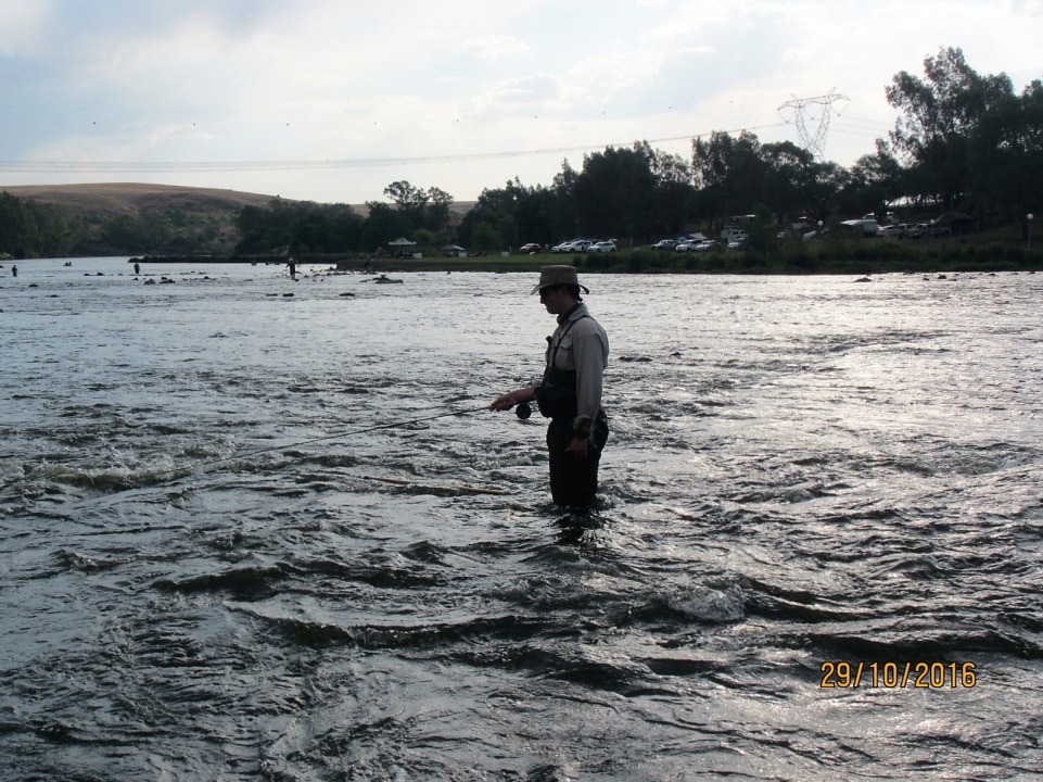 Vaal River rapids, fly fishing venue near Parys, Potchefstroom riverside