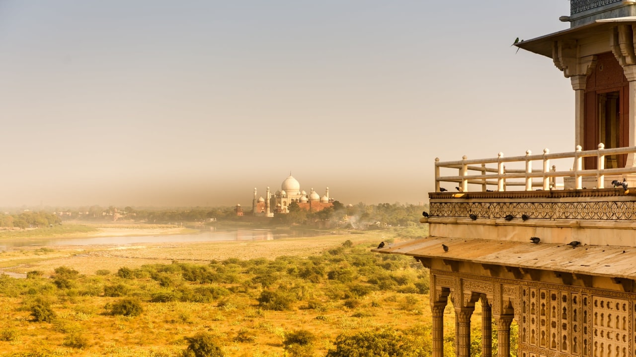 Taj Mahal, Aga Khan ki Haveli at sunset, Sandli Masjid, Elephant Gate