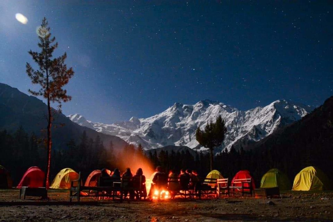 Fairy Meadows grassland, Beyal Camp viewpoint, Nanga Parbat, Babusar Pass at 4,173 m