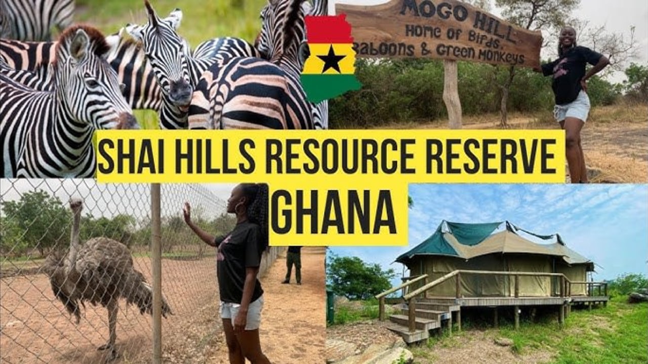 Shai Hills Resource Reserve savannah, ancestral caves, Sajuna Beach coastline