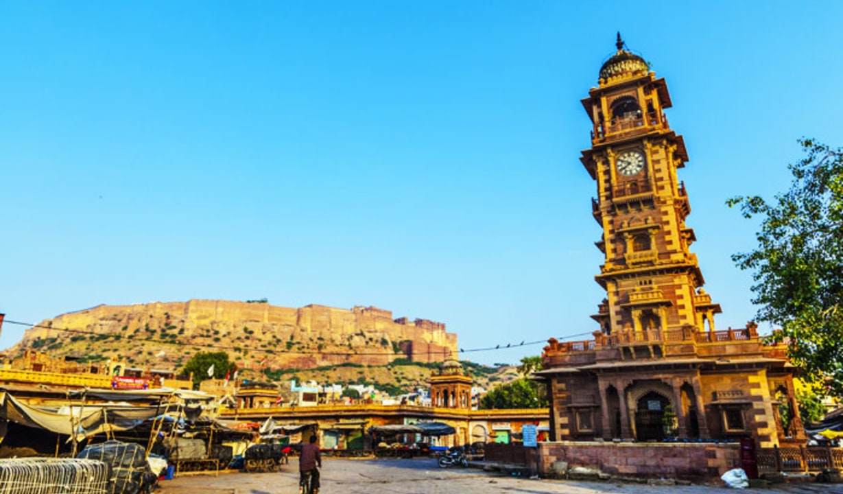 Mehrangarh Fort, panoramic views of the Blue City, Jaswant Thada, Toorji Ka Jhalra