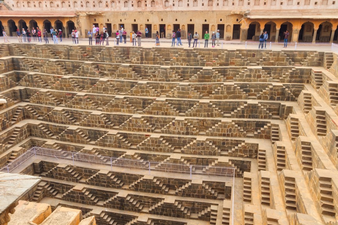 Keoladeo Ghana National Park wetlands, Fatehpur Sikri red sandstone courts, Chand Baori stepwell