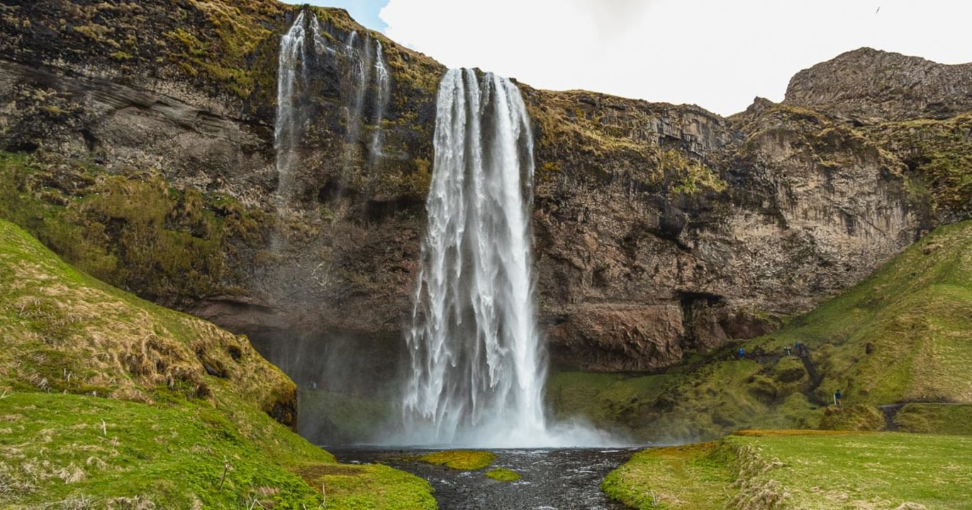 Seljalandsfoss Waterfall, Skf3gafoss Waterfall, Solheimajokull Glacier, Reynisdrangar rock formations
