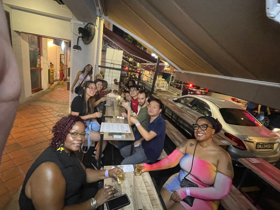 Boat Quay riverfront, Mogambo Bar, Singapore nightlife