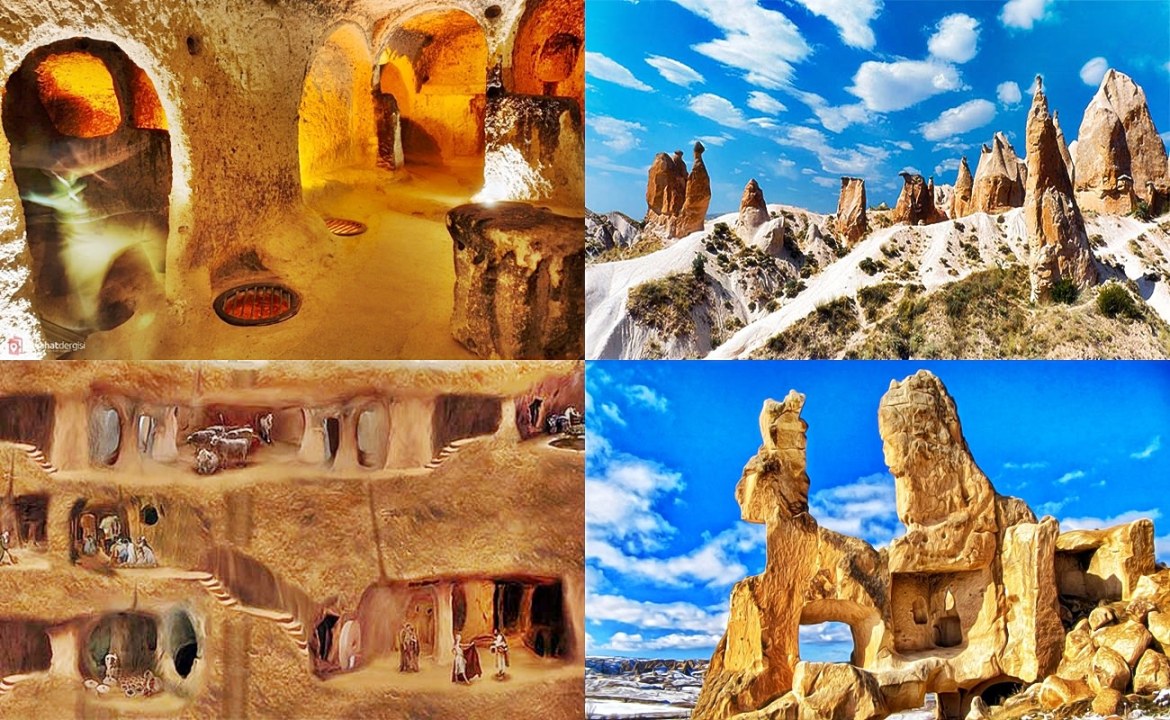 Devrent fairy chimneys, Love Valley, Cappadocia, Avanos terracotta workshops, Uçhisar Castle panorama