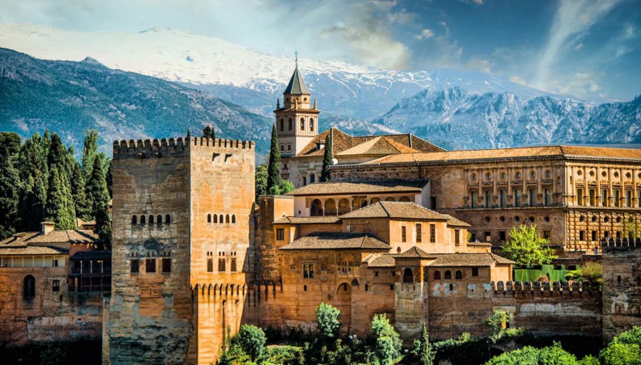 Ronda, emblematic bridge, the canyon and the river below, bullfighting ring