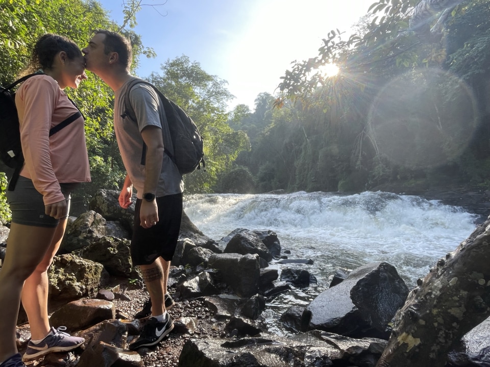 Atlantic Rainforest trail, Tamanduá River Bank, natural freshwater waterfalls