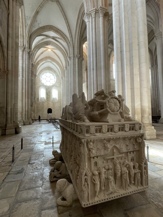 Alcobaça Monastery, Cloisters, Main Church, tombs of Pedro and Inês