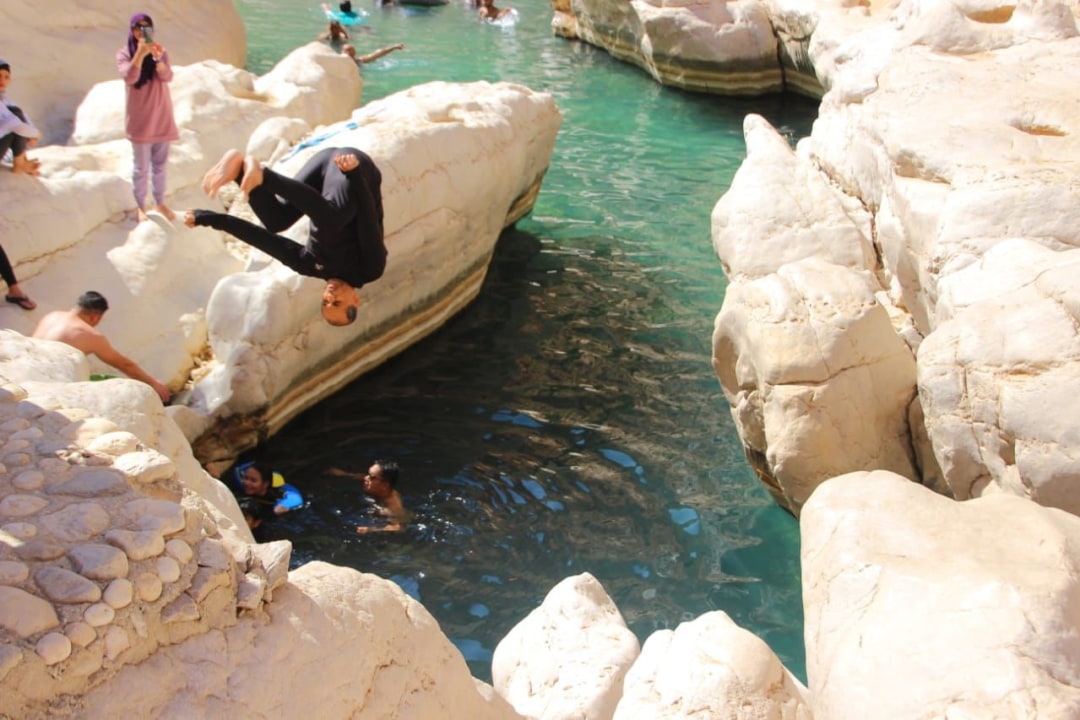 Wadi Bani Khalid pools, Fanja village, Wahiba Sands Desert dunes