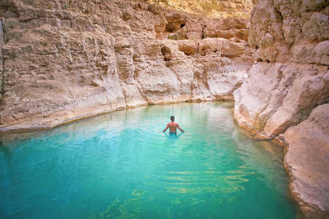 Bimmah Sinkhole, Wadi Shab swimming pools, coastal drive to Sur