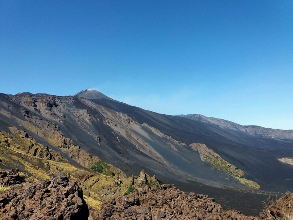 Valle dell Bove, pine forest on Mount Etna, Ionian Coast from Taormina to Catania