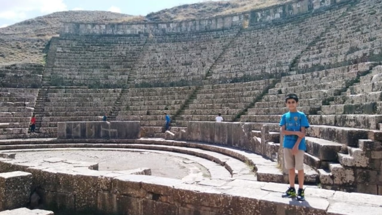 Djémila mountain village, Roman theatre, Elalma restaurant