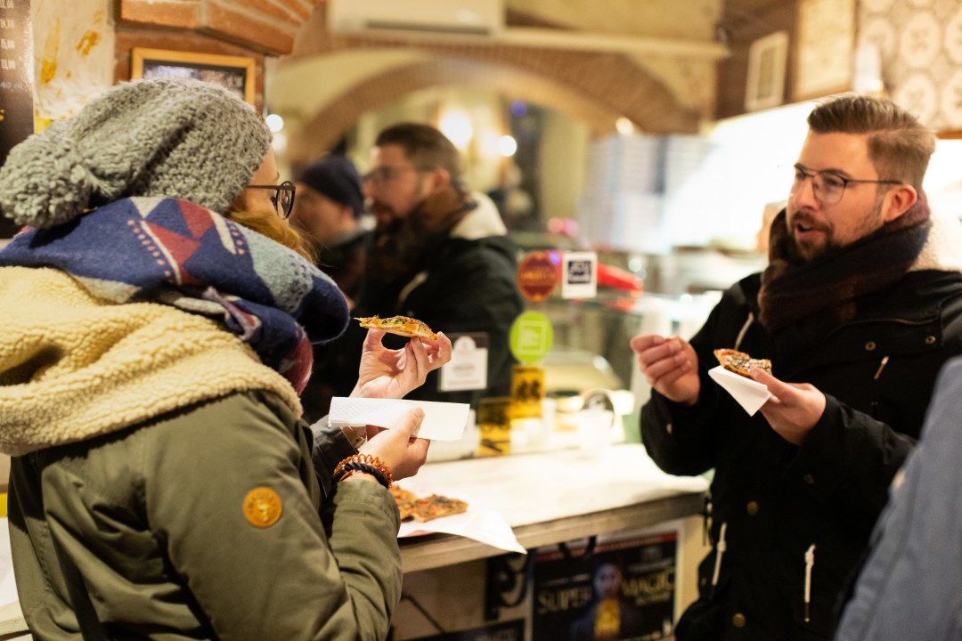 Piazza Santa Maria in Trastevere, Trastevere lanes, Spritz, Supplì al telefono