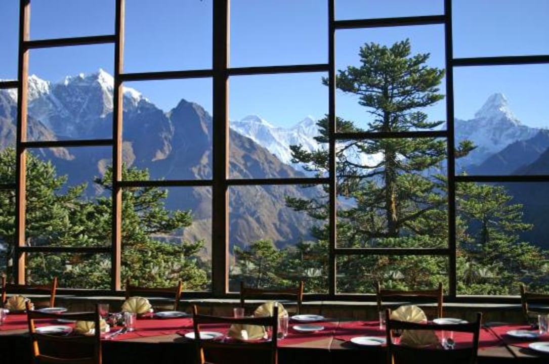 Mount Everest, the Himalayas, Everest View Hotel in Syangboche
