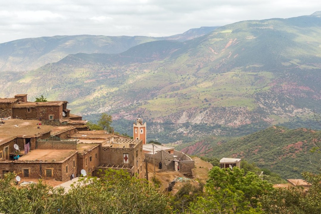 Jemaa el-Fna, High Atlas Mountains, Amizmiz, Skala de la Kasbah