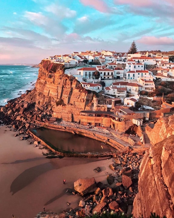 Sintra National Palace, Praia Grande coastline, Azenhas do Mar cliffside