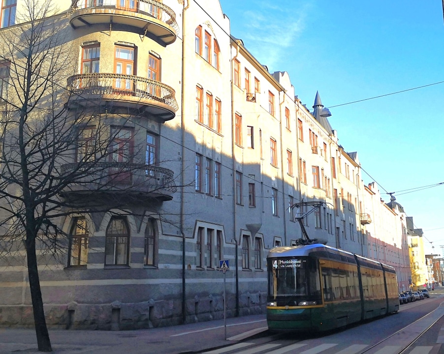 Helsinki, Gulf of Finland, local tram, quaint cafes