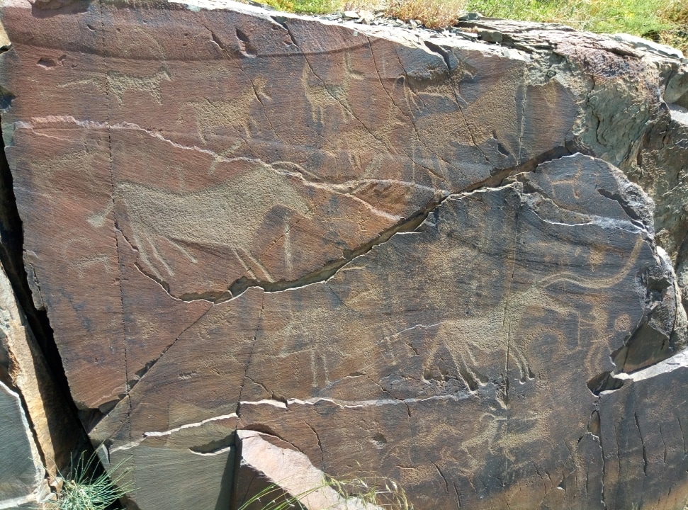 archaeological landscape of Tamgaly, petroglyphs of Tamgaly, Almaty region, the Seven Rivers