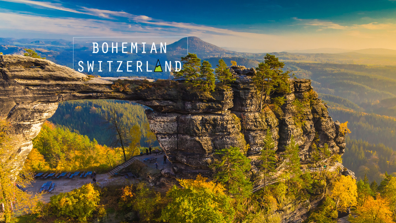 Pravčická brána sandstone arch, Divoká and Edmund's gorges, Bohemian Switzerland