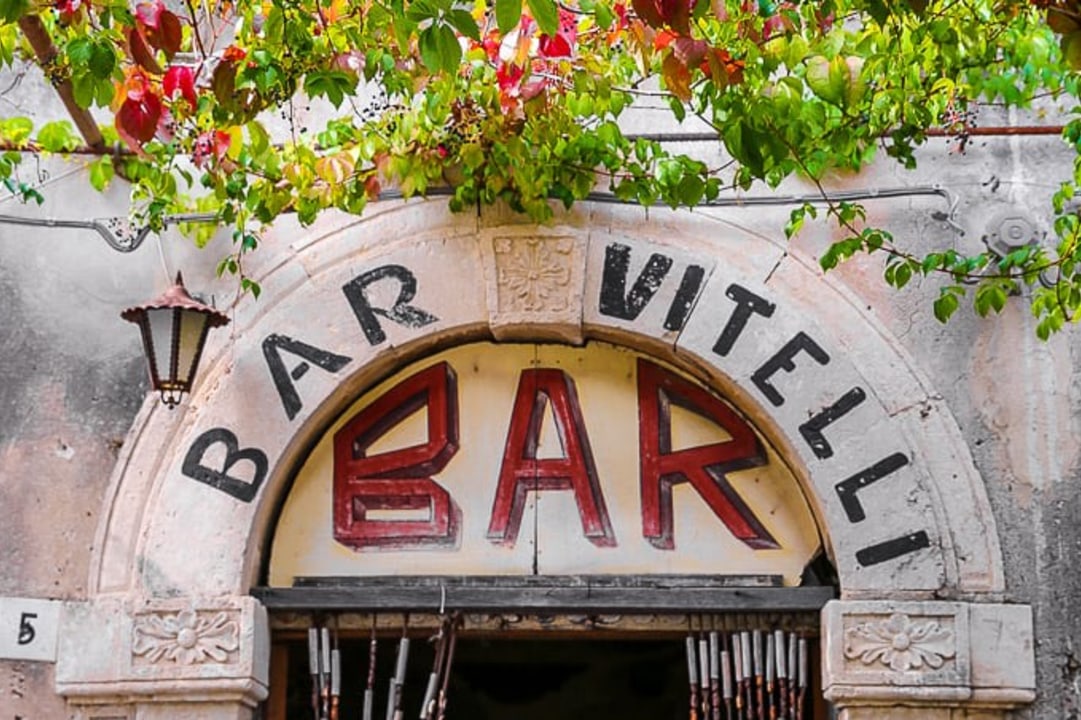 Taormina, Bar Vitelli, church of Santa Lucia, Forza D'Agrò