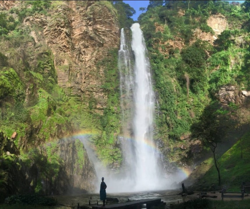 Lower Wli Waterfalls' 60-meter cascade, Agumatsa Wildlife Sanctuary, Tafi Atome Monkey Sanctuary