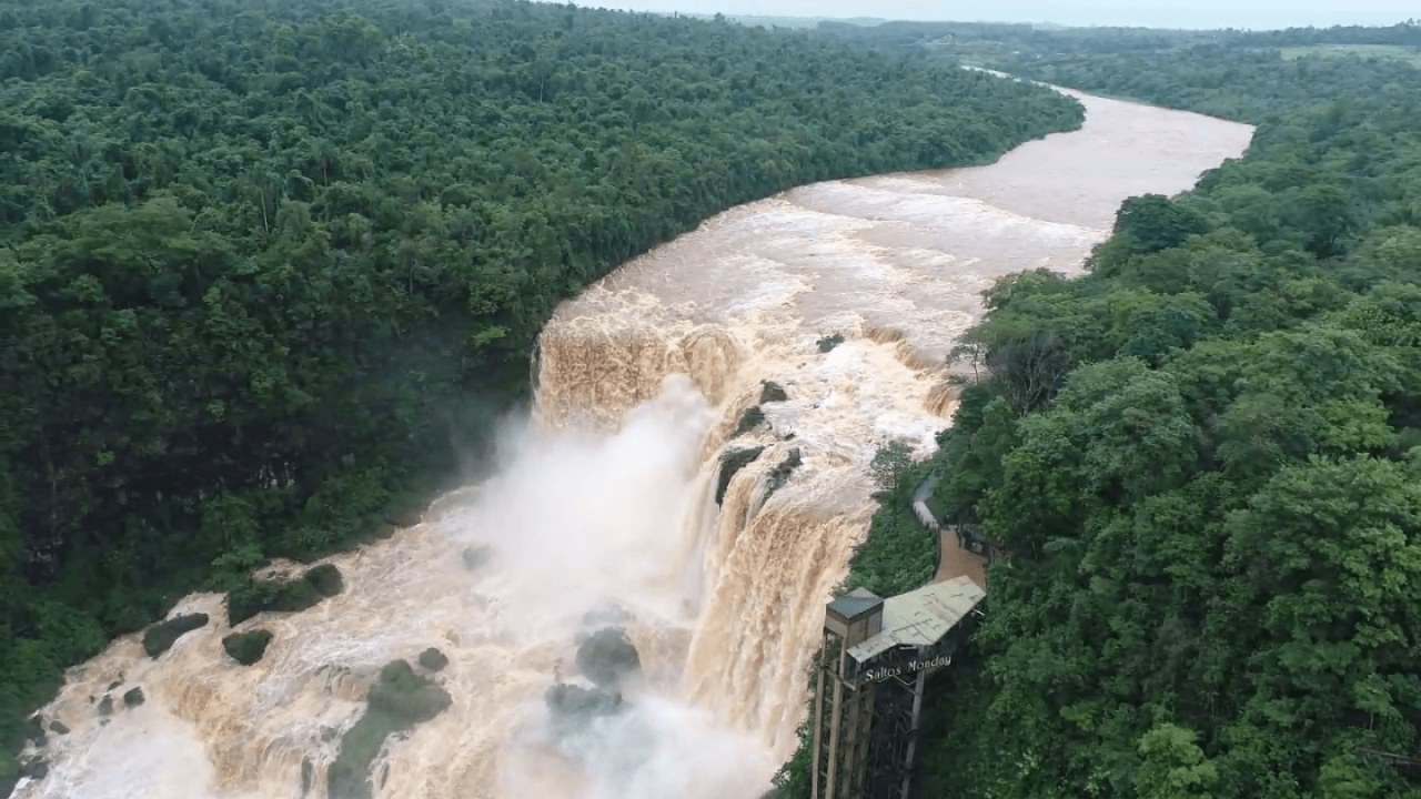 Paraná River ferry crossing, Salto Monday Waterfalls, Paraná rainforest trails, Puerto Iguazú