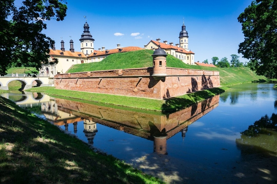 Mir Castle Complex, Radzivills' Palace in Nesvizh, Belarusian countryside