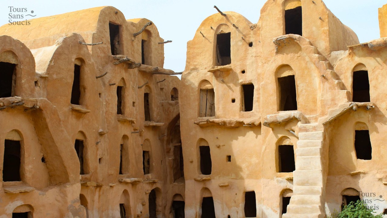 Ksar Ouled Soltane granary, Sebkhet el Melah Salt Lake, Chenini cliffside troglodyte homes, Ksar Hadada earthen architecture