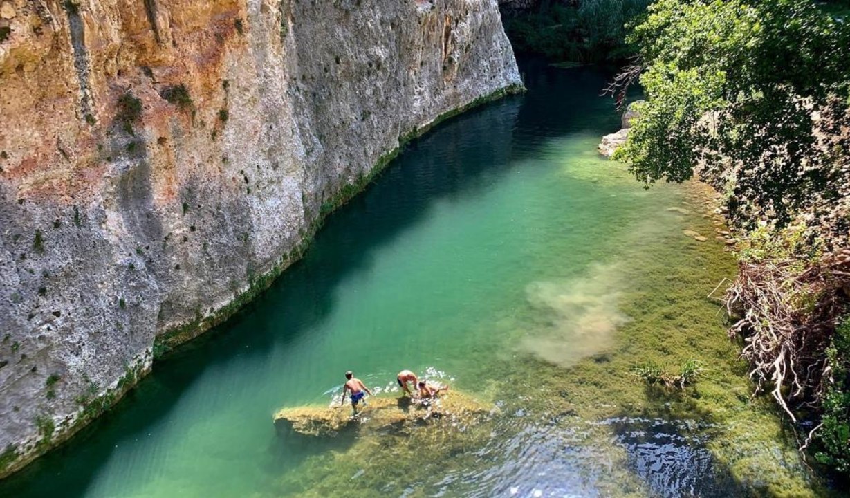 Pantalica rupestral necropolis, Anapo Valley, natural swimming pools