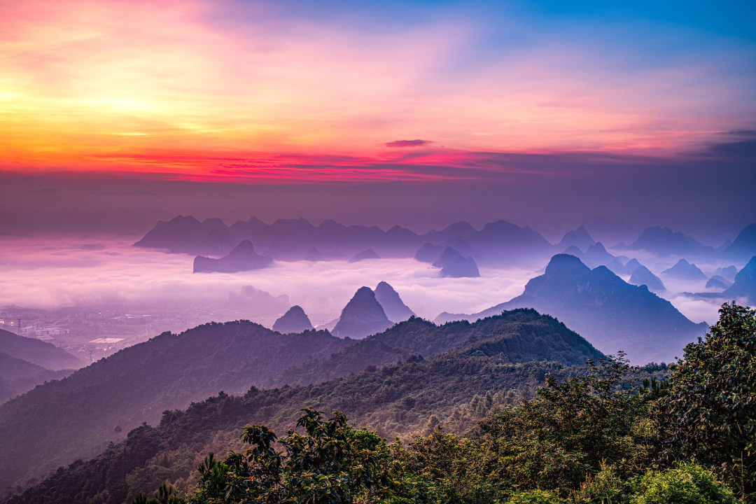 Li River, Xiang Gong Hill, Stone Village, Yulong River Valley