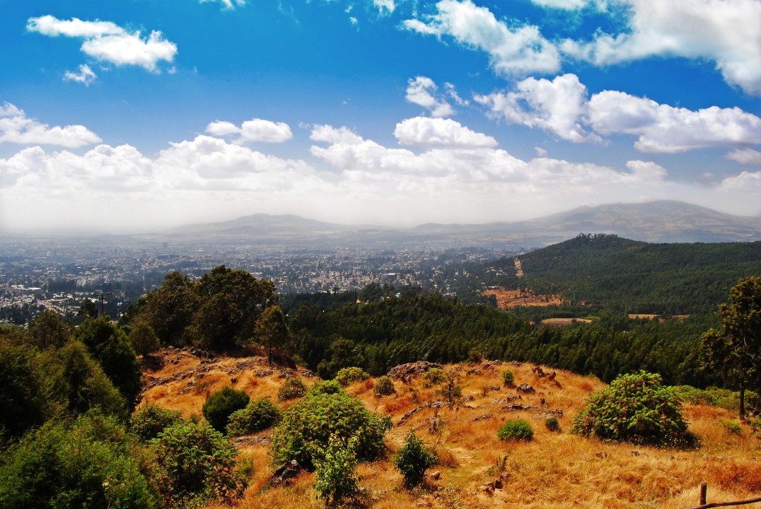 Mount Entoto views, Entoto Maryam Church, Addis Mercato stalls