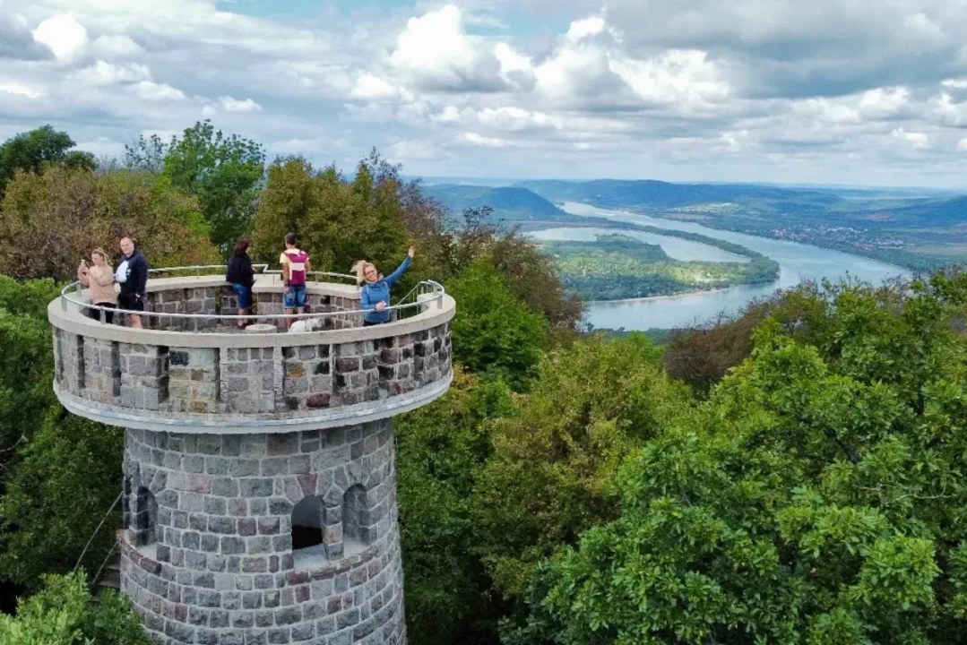 Danube Bend, forested hills around Zebegény, riverside Nagymaros, views of Visegrád Castle