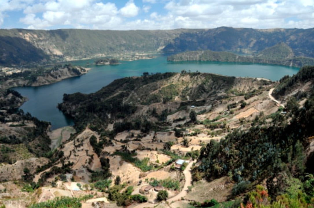 Wenchi Crater Lake, old monastery, crater floor, beautiful valleys
