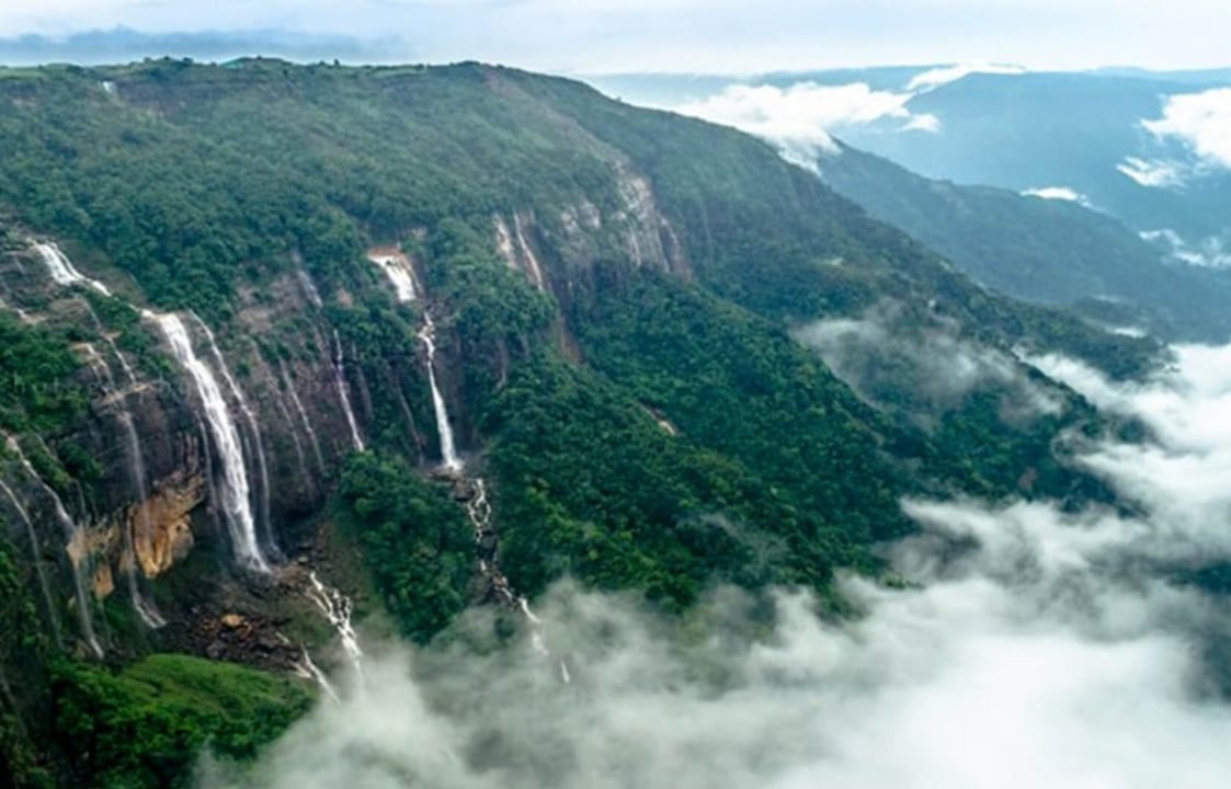 Laitlum Canyon ridges, Mawphlang Sacred Forest, Nohkalikai Falls, Double Decker Living Root Bridge in Nongriat